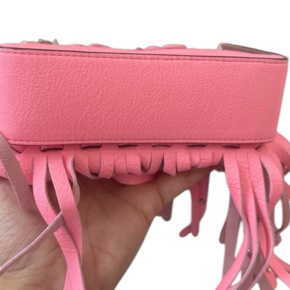Coach 1941 Dinky 15 Wild Tea Rose Fringe Crossbody Bag NWT Ltd Ed Pink Leather - Picture 15 of 16